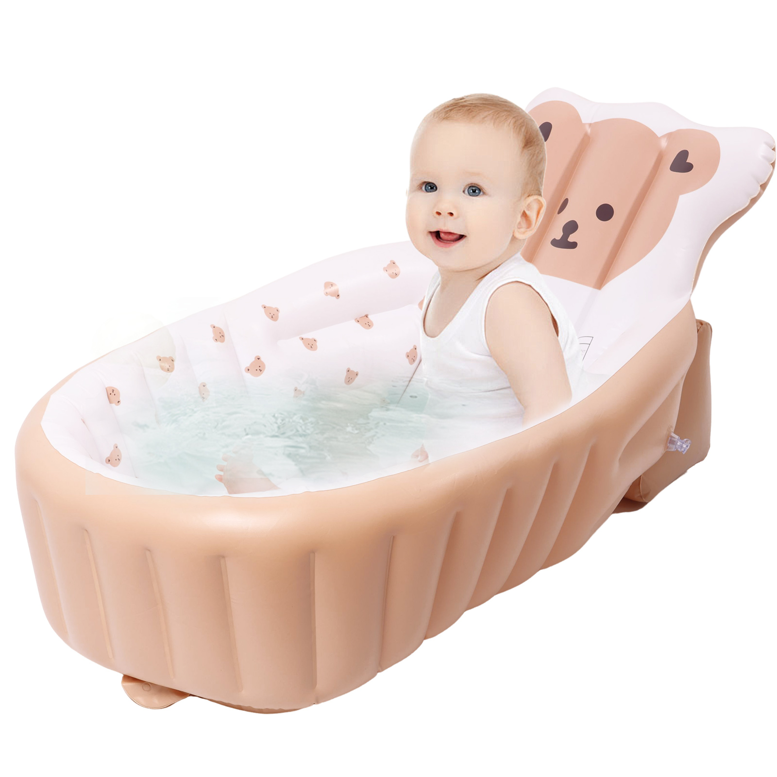 Baby Bath Tub Foldable - PVC Inflatable Baby Bathtub Portable Cartoon