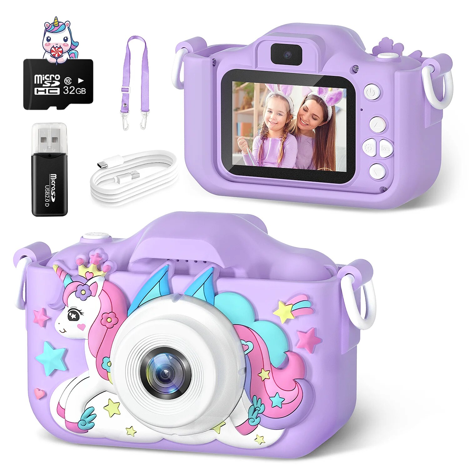 Cute Unicorn Kids Cameras Ages - Baby Products Video recension och pris