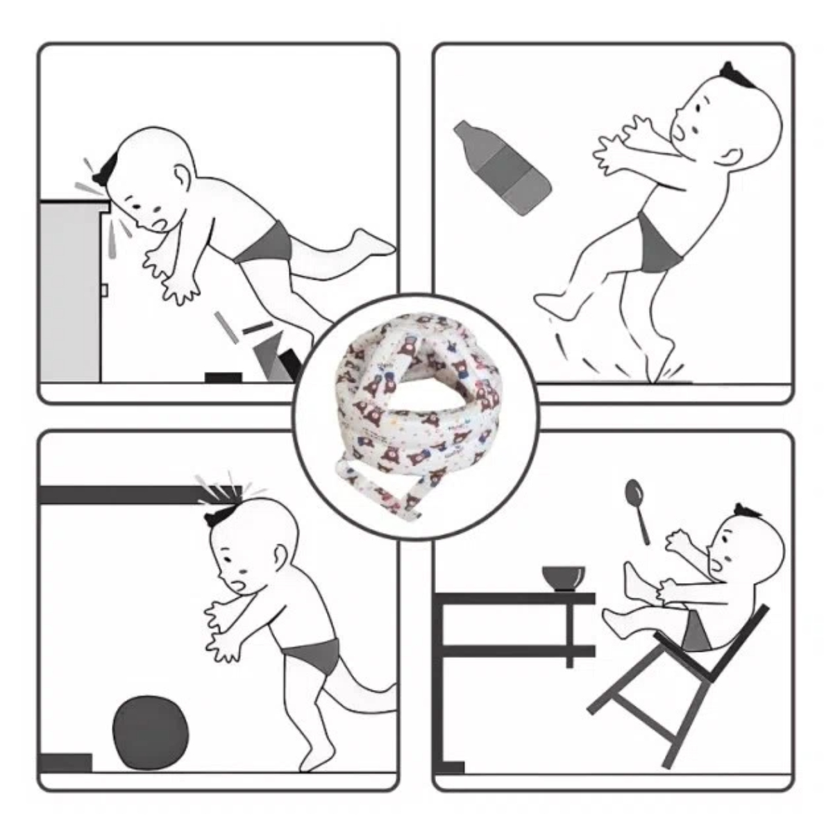 Baby Walker Anti-Fall Hat, Adj - Infant Head Protector recension och pris
