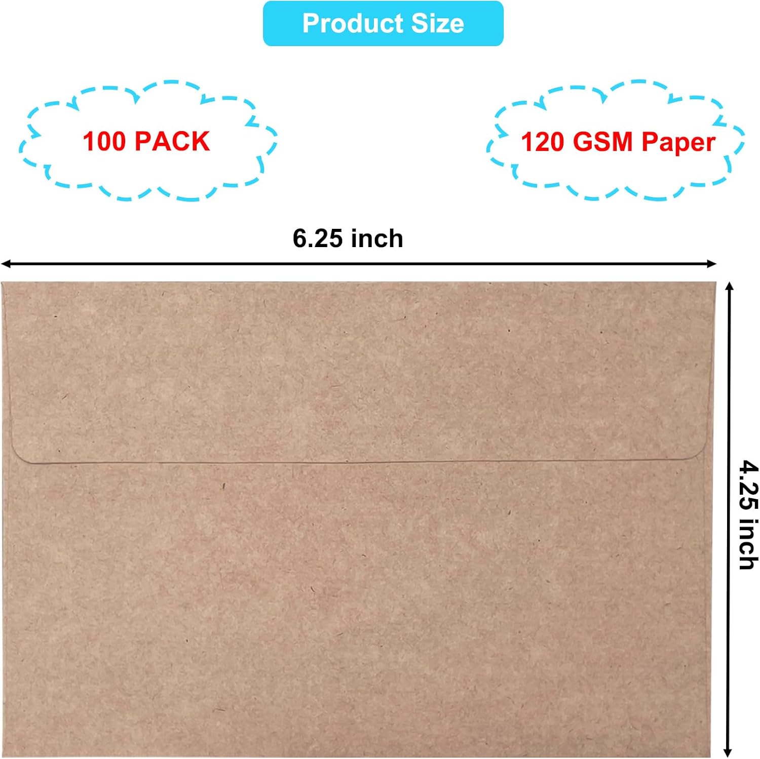 100 Pack 4x6 Kraft Envelopes f - Baby Products Pack recension och pris