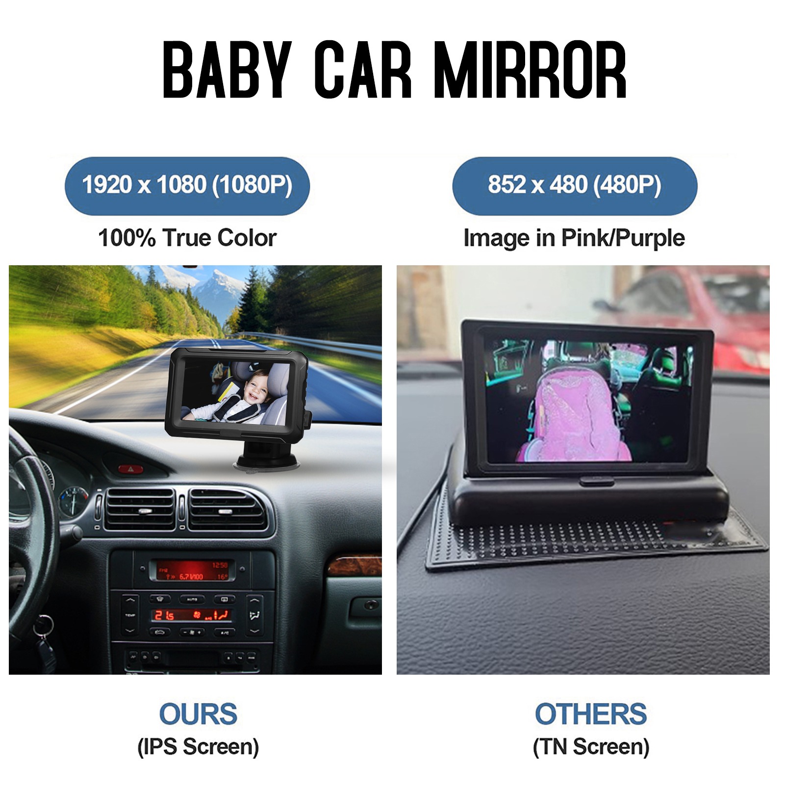 1080P Baby Car Mirror with 4.3 - Baby Products Video recension och pris