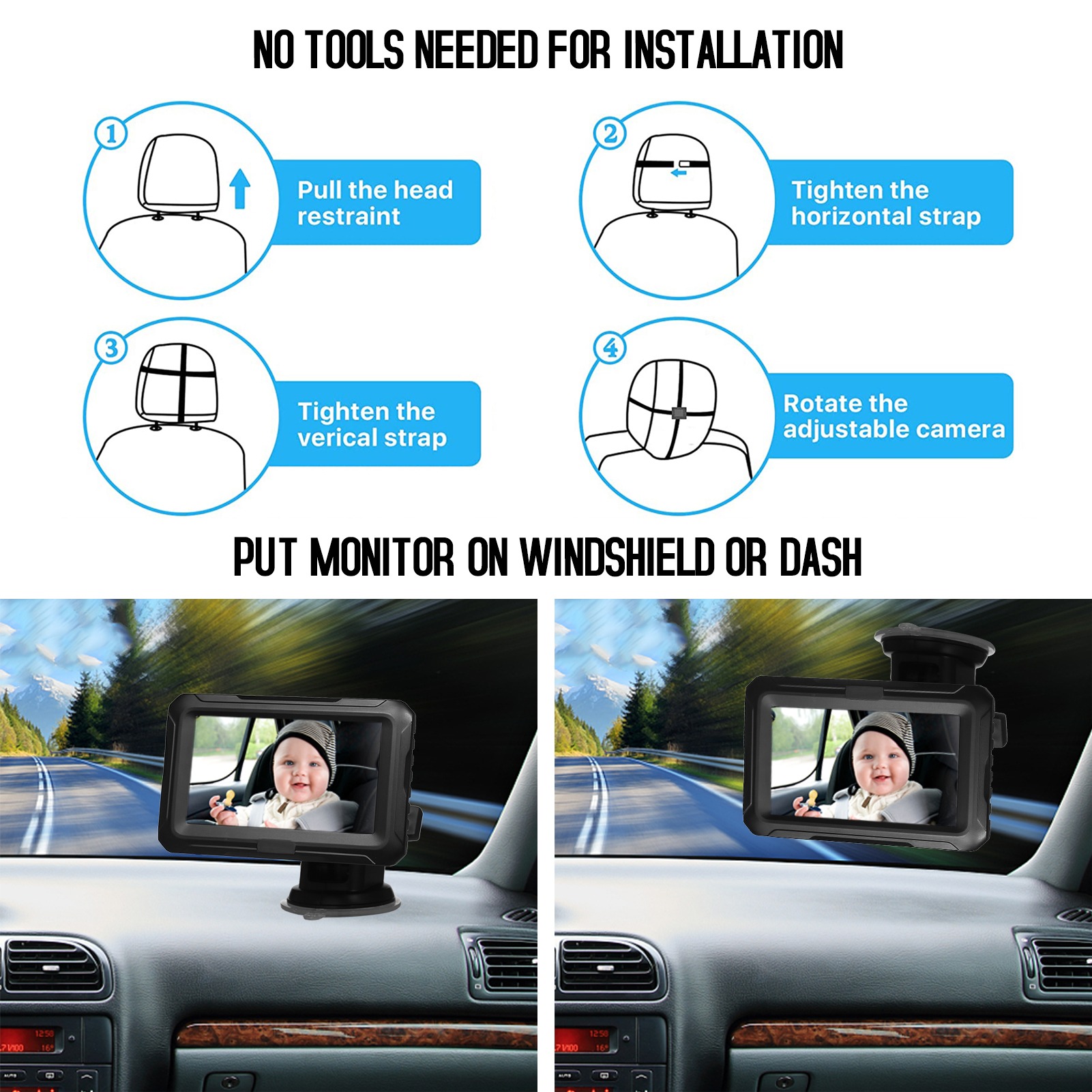 1080P Baby Car Mirror with 4.3 - Baby Products Video recension och pris