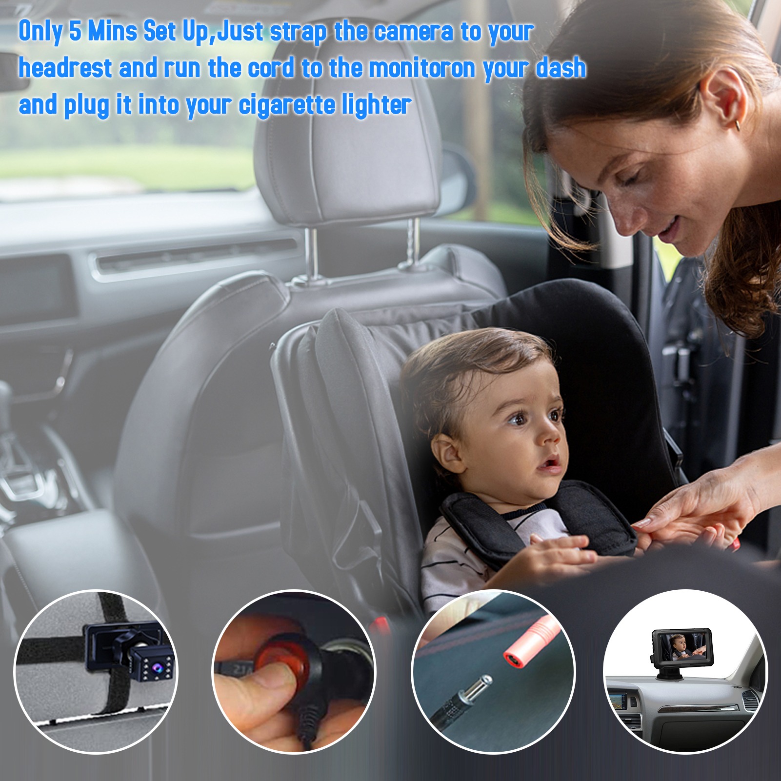 1080P Baby Car Mirror with 4.3 - Baby Products Video recension och pris