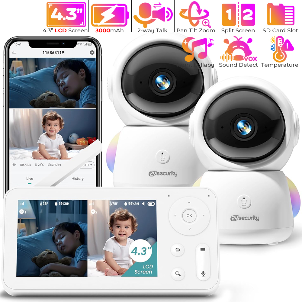 2K Baby Monitor with 2 Cameras - Baby Products Video recension och pris