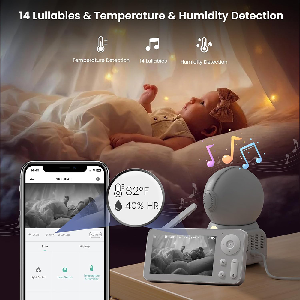 2K Baby Monitor with 2 Cameras - Baby Products Video recension och pris