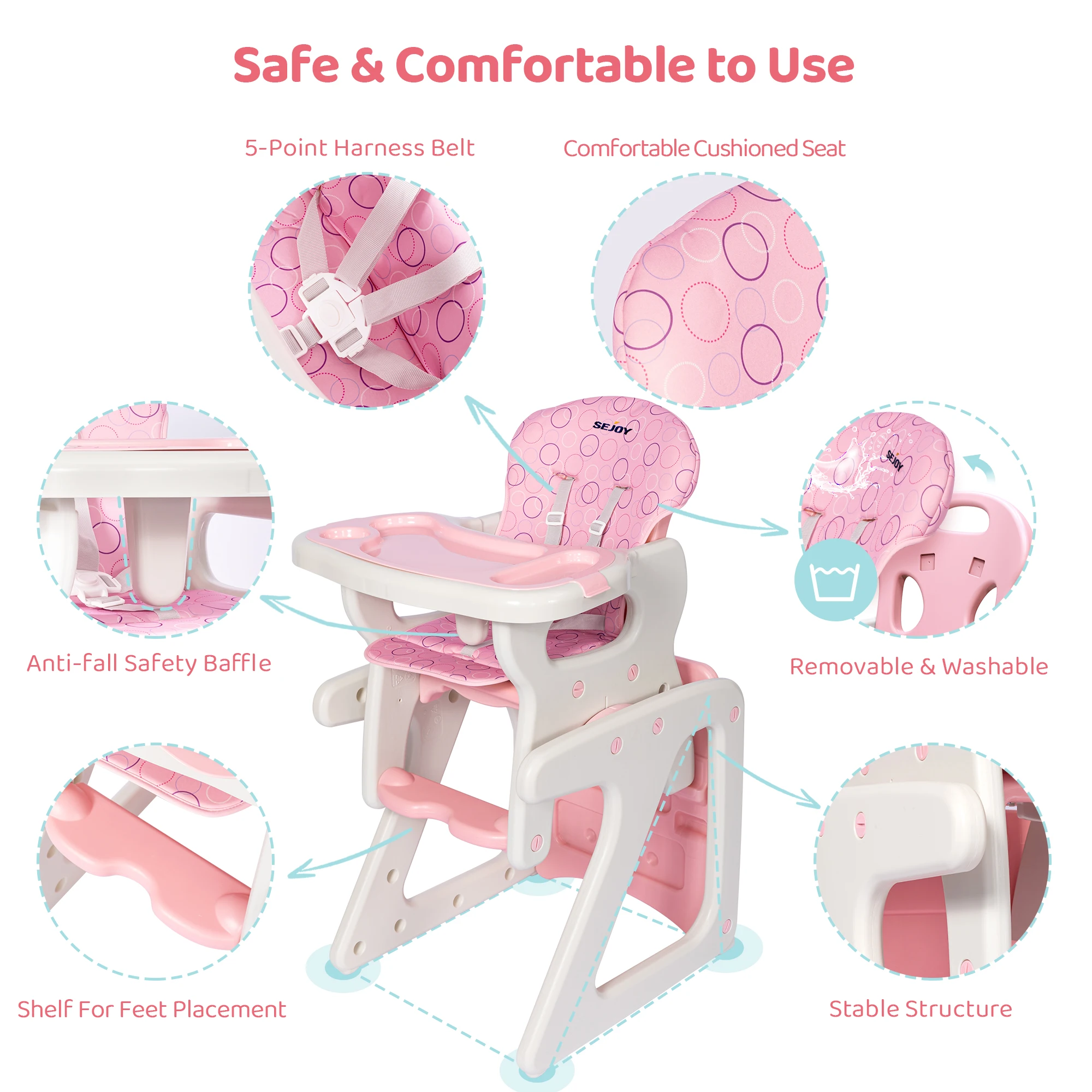 Baby Growth Chair - Convertibl - Baby High Chair Booster recension och pris